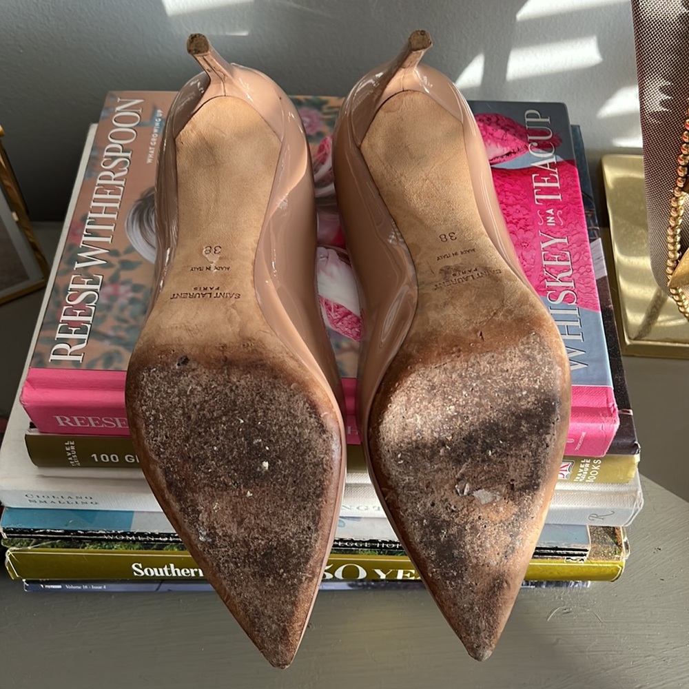 Saint Laurent Paris Nude Heels - Picture 6 of 9